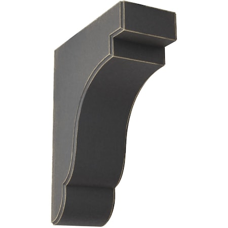 Ekena Millwork 3 1/2"W x 8 1/2"D x 11"H Bedford Wood Vintage Decor Bracket, Black BKTWD04X09X11BEBL